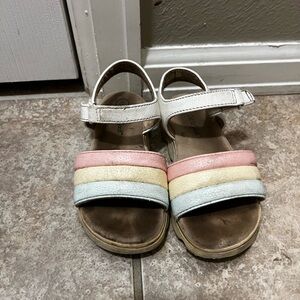 Cat & Jack Pastel Striped Kids Sandals